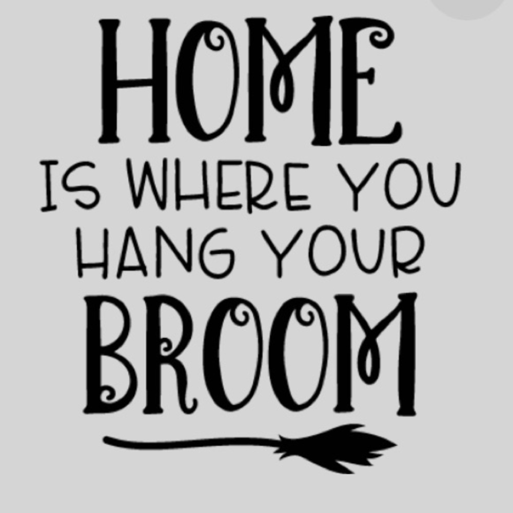 Hang your broom decal sticker 12” x 11” 💸 save money add on item $1
